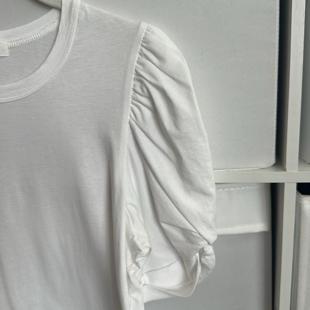 New! A.L.C. Kati puff sleeve white tee XS - Picture 6 of 9
